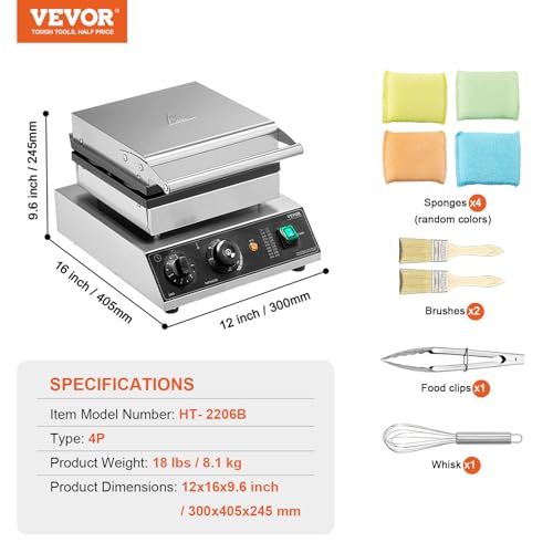 Commercial Waffle Maker (4*1Pcs)