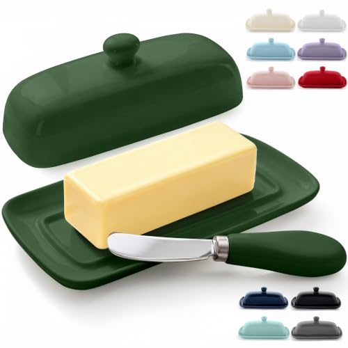 Zulay Butter Dish With Lid For Countertop (Jade)