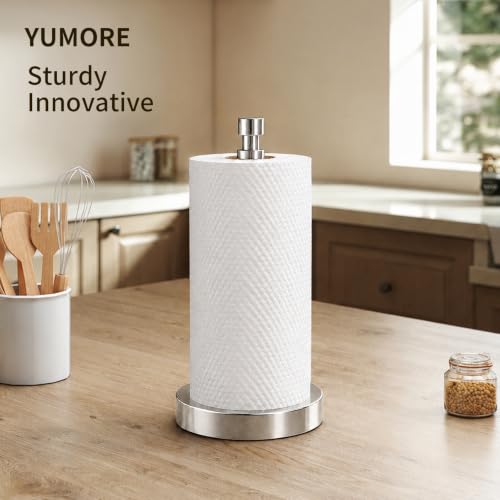 3.9lbs Heavy Duty Paper Towel Holder Countertop Weighted Base (Chrome)