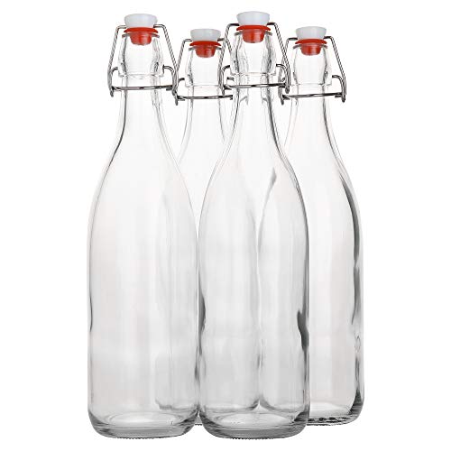 Flip Top Glass Bottle [1 Liter (33)