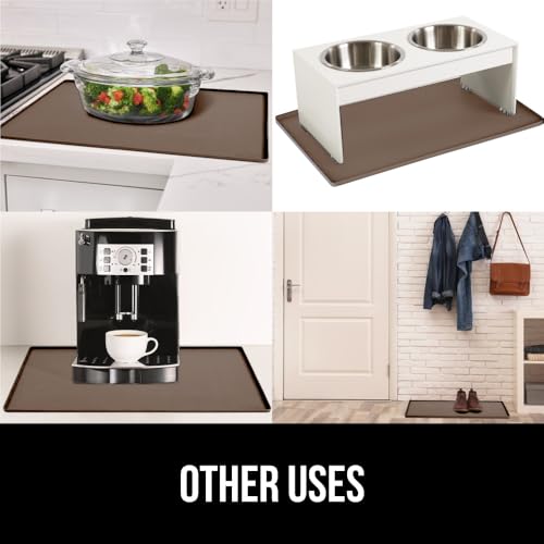 Waterproof Silicone Under Sink Mat (Coffee / 19"w X 34"l)