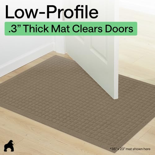 HydroABSORB Door Mat for Indoor Outdoor Use (Beige / 47" X 35")