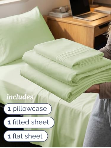 Twin XL 3 Piece Sheet Set (16 - Light Sage Green / Twin XL)