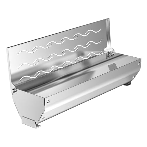 V Shape Wood Chip Smoker Box with Flat Base Bottom