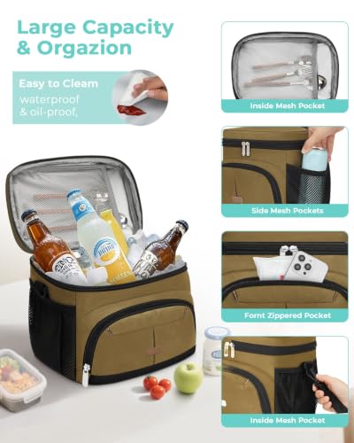 Lunch Box for Men Women Insulated Lunch Tote Cooler Bag Lunchbox