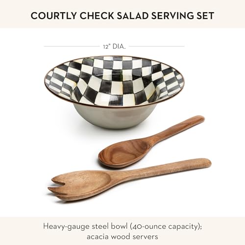 Enamel Salad Serving Set (Courtly Check)