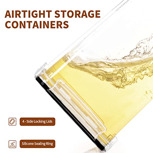 Airtight Food Storage Containers with Lids (Black-12 Piece)