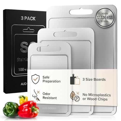 Stainless Steel Cutting Boards For Kitchen (14"L x 10"W)