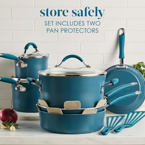 Cucina Ceramic Nonstick Cookware Pots and Pans Set (Marine Blue / 13 Piece Ceramic)