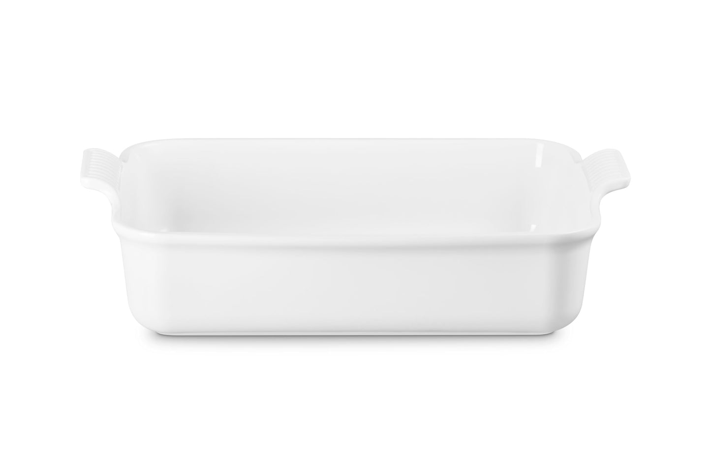 Stoneware Deep Rectangular Lasagna Dish (White)