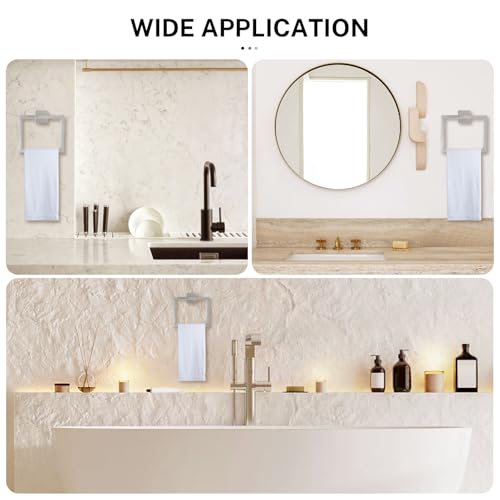 Brushed Nickel Towel Ring Towel Holder for Bathroom Bath Towel Hanger Stainless Steel Bathroom Hardware Accessories Wall (Brushed Nickel / 1 Pc)