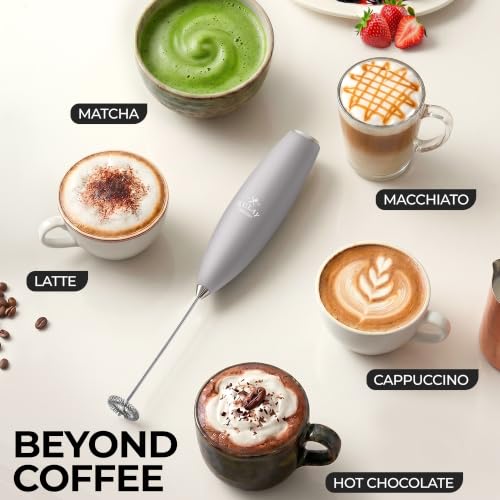 Zulay Powerful Milk Frother for Coffee with Upgraded Titanium Motor (Titan Gray / OG Frother)