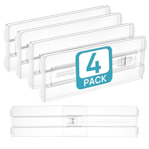 4 Pack Drawer Dividers for Clothes (4 Count)