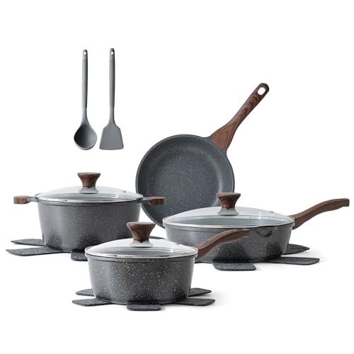 Nonstick Cookware Set 13 Pcs (Gray)