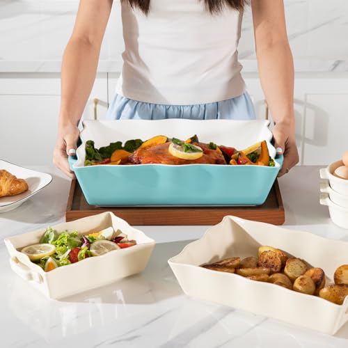 Sweejar Casserole Dishes for Oven (Turquoise New / Baking dish(Set of 1))