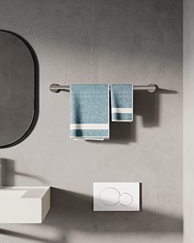 24 Inch Brushed Towel Bar Towel Rack for Bathroom Kitchen Hand Towel Holder Dish Cloths Hanger SUS304 Stainless Steel RUSTPROOF Wall Mount (Brushed Grey / 22 inch(Center to Center))