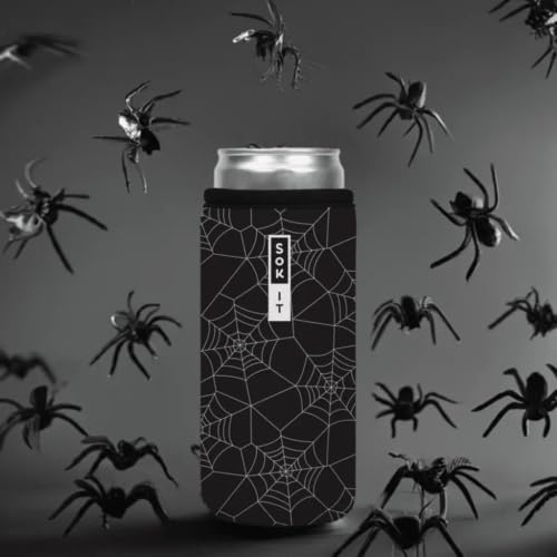 CanSok Sleeve for Beer & Soda Insulated Neoprene Cover (Spidey Sense / 12oz Slim Can Sleeve)
