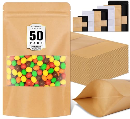 50 Pack Resealable Bags (Yellow / 3.5x5.5in (9x14cm))