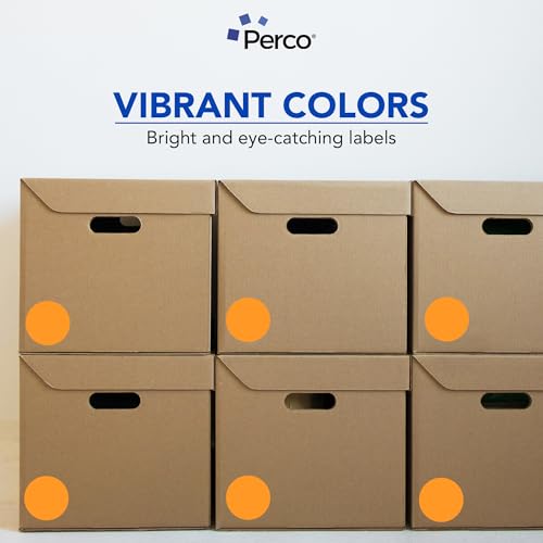 Neon Orange Perforated Round Circle Dot Sticker 3 (Neon Orange / 3 Inch)