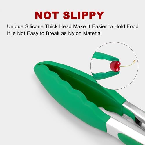 2 Pack Silicone Kitchen Tongs (Turquoise)