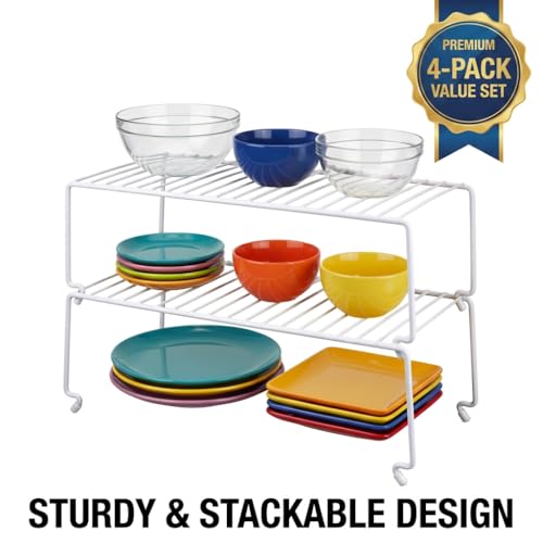 4 Pack Kitchen Cabinet Shelf Riser (4 Count)