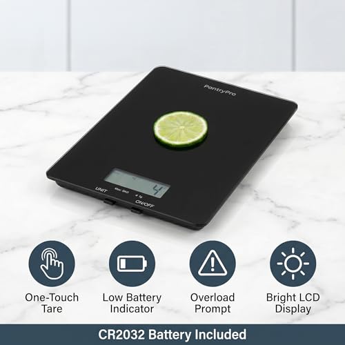 Glass Platform Digital Kitchen Scale (Glass - Black)