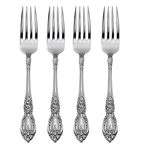 Wordsworth Dinner Forks Silverware Set for 4 (Service for 4 / Dinner Forks, Set of 4)