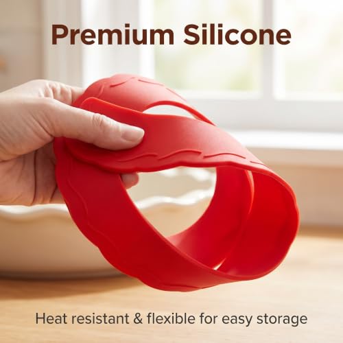 4 Pcs Mini Silicone Pie Crust Shields for 4