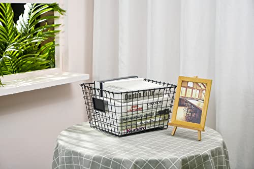 Extra Large】 Wire Handmade Basket 4 Packs (Extra-Large Silver)