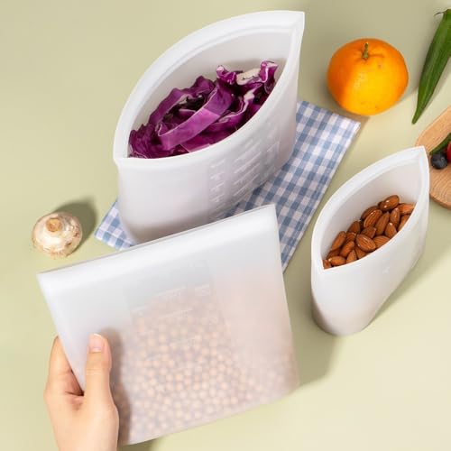 Reusable Sandwich & Snack Bags (Translucent | S+XS | 8 Pack)