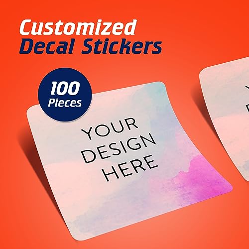 100 Custom Vinyl Stickers (100 Count)