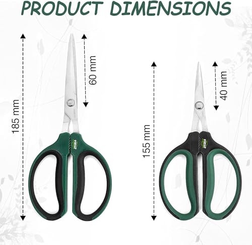 Hydroponic 2 Pack Bonsai Scissors and Plant Trimming Shears Set