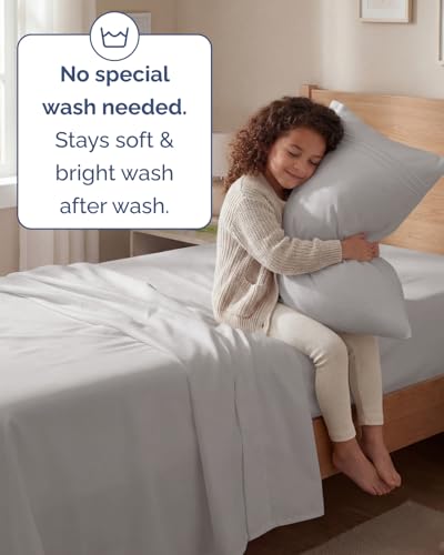 Twin Size 3 Piece Sheet Set (03 - Light Grey / Twin)