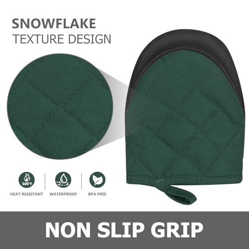 1 Pair Short Oven Mitts (Armygreen)