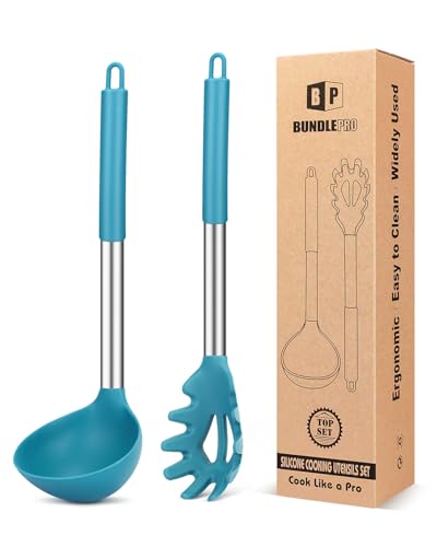 Silicone Soup Ladle and Pasta Spoon Set (2 Count)