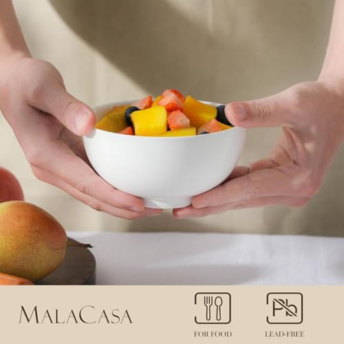14 Oz Small Ceramic Bowls Set of 8 (Off-White / 14OZ (8PCS ))