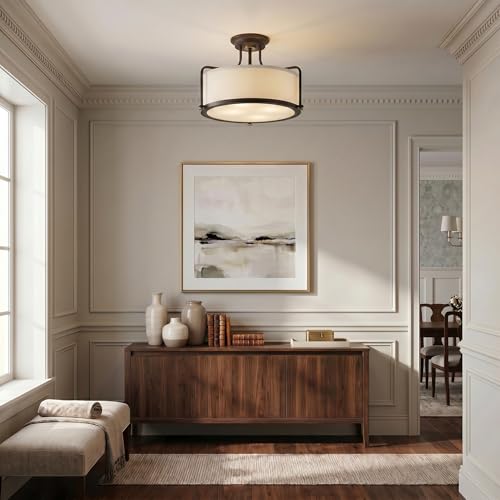 Rigel Semi Flush Mount Ceiling Light Fixture (Western Bronze)