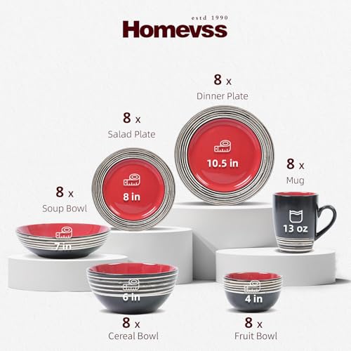 48 Piece Dinnerware Set (Strawberry / Service for 8 - 48pc Set)