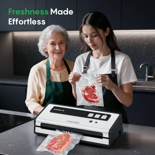 Vacuum Sealer Machine with Automatic Bag Detection (Silver Black / Large)
