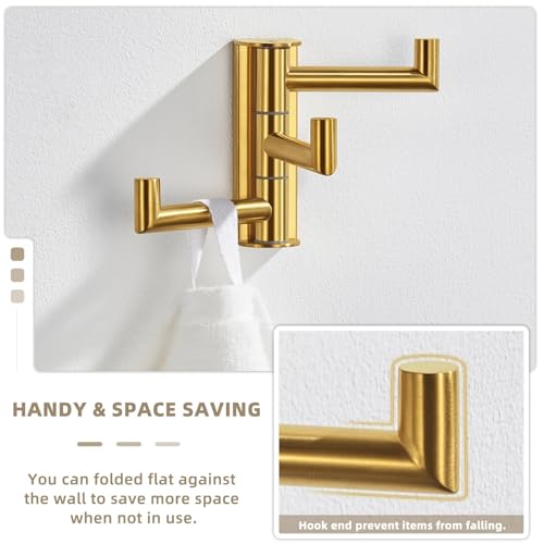 Brushed Gold Towel Hook (1 Pack / Brushed Gold)
