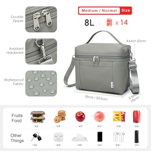 NOL 8L Insulated Lunch Bag for Women
