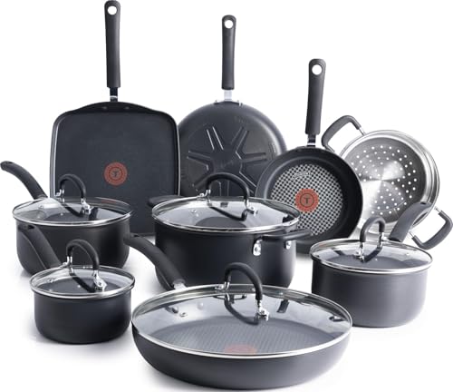 Ultimate Hard Anodized Nonstick Pots and Pans Set (14-Piece / Onyx)