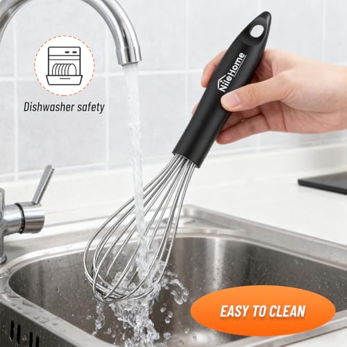 Whisk 10" Kitchen Whisk (Black-Silver / 1 Piece)