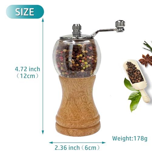 1 piece classic hand shake pepper mill gorgeous salt set (1 Piece-5 in-Wood)