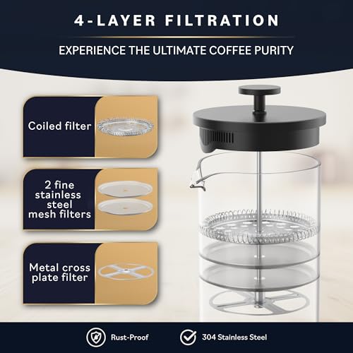 French Press Coffee Maker (Black)