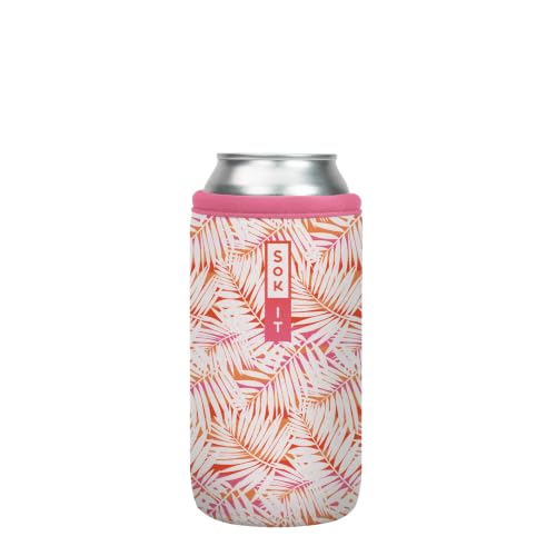 CanSok Sleeve for Beer & Soda Insulated Neoprene Cover (Tropical Breeze / 16oz Can Sleeve)