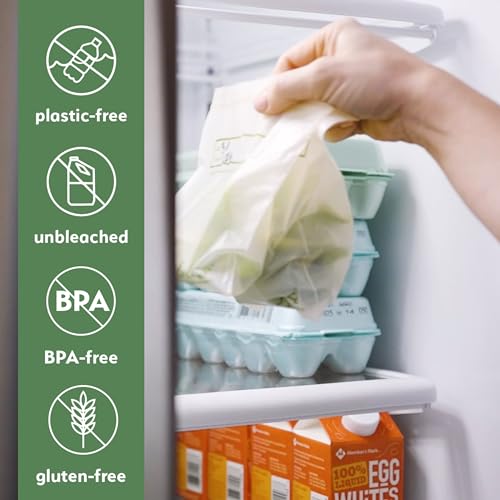 100% Compostable Food Storage Bags [Quart 100 Pack] Eco (100 Count)