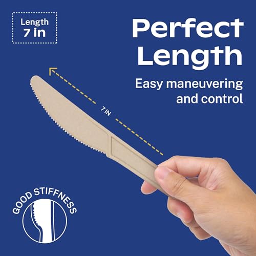 Light Brown Compostable Heavy Duty Silverware Set 340 Pieces Bulk