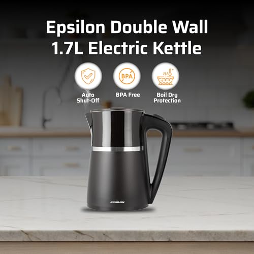 Electric Kettle 1100W (EK Black Dbl Wall)