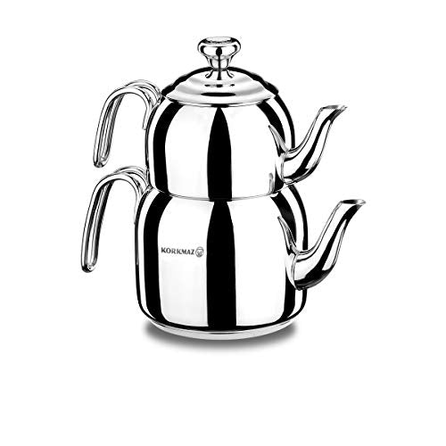 A057 Droppa Maxi Caydanlik Stainless Steel Teapot Suitable for Induction Cookers